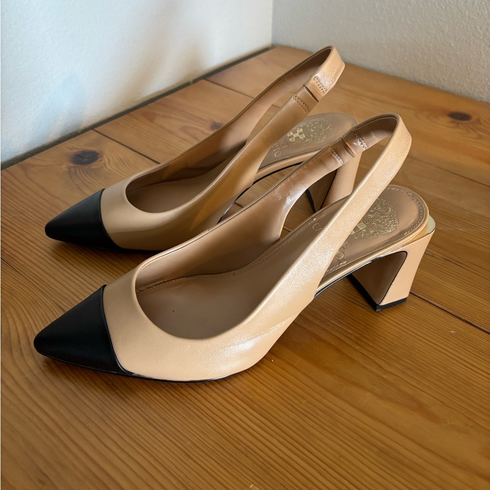 Vince Camuto Nude Slingbacks